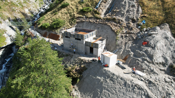 Chantier Microcentrale hydroélectrique du Ré Bruyant à Bessans - De l’étude à la réalisation bien plus qu’un pas ! 