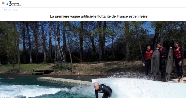 La première vague artificielle flottante de France est en Isère